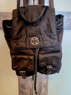 Tory Burch Black Nylon Backpack - Sleek Everyday Bag